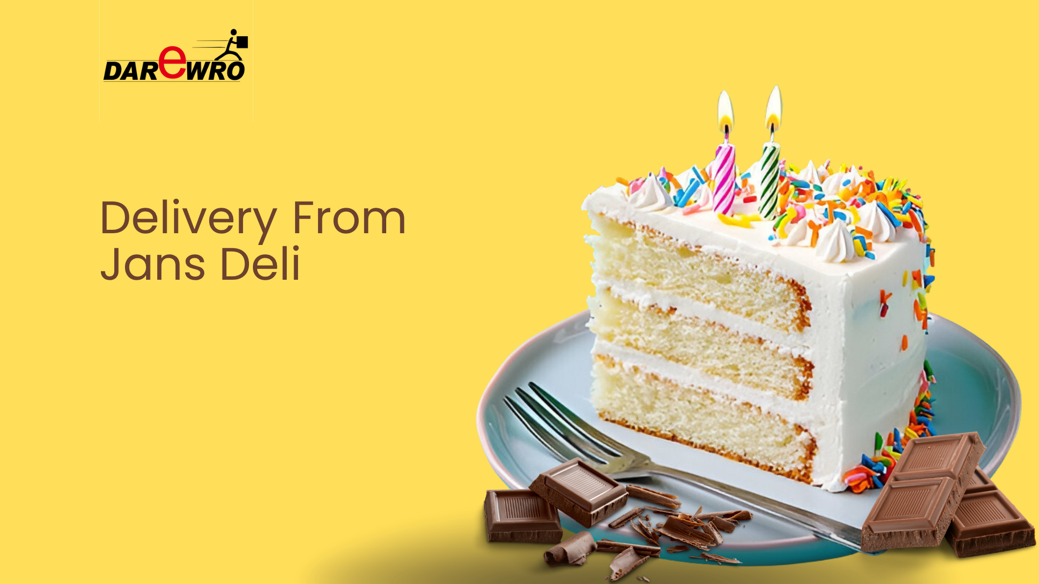 Skip the Bakery Line, Get Cakes delivered from your favorite Jans deli.
